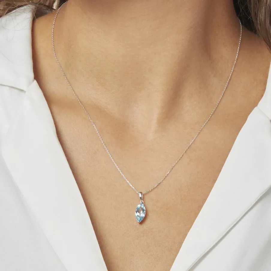 Histoire d'Or Collier Raquel Or Blanc Topaze