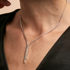 Histoire d'Or Collier River Or Blanc Diamant