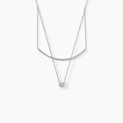 Histoire d'Or Collier Ruth Argent Blanc Oxyde De Zirconium