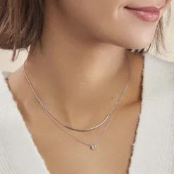 Histoire d'Or Collier Ruth Argent Blanc Oxyde De Zirconium