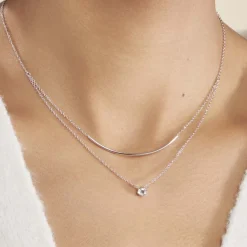 Histoire d'Or Collier Ruth Argent Blanc Oxyde De Zirconium