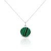 Histoire d'Or Collier Saül Argent Blanc Malachite