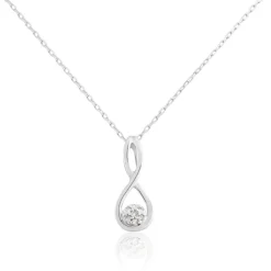 Histoire d'Or Collier Shaeen Or Blanc Diamant