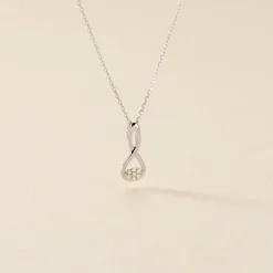 Histoire d'Or Collier Shaeen Or Blanc Diamant