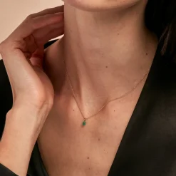 Histoire d'Or Collier Shakir Or Jaune Emeraude