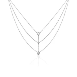 Histoire d'Or Collier Shanene Argent Blanc Oxyde De Zirconium