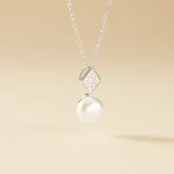 Histoire d'Or Collier Shirine Argent Blanc Perle De Culture Et Oxyde De Zirconium