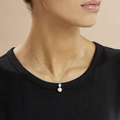 Histoire d'Or Collier Shirine Argent Blanc Perle De Culture Et Oxyde De Zirconium