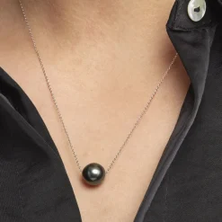 Histoire d'Or Collier Sissy Or Blanc Perle De Culture De Tahiti