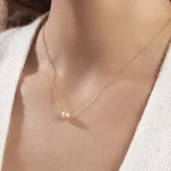 Histoire d'Or Collier Sissy Or Jaune Perle De Culture