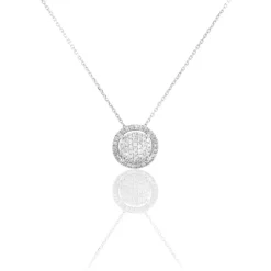 Histoire d'Or Collier Soleil D'hiver Or Blanc Diamant