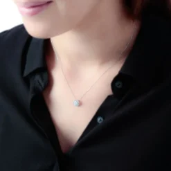 Histoire d'Or Collier Soleil D'hiver Or Blanc Diamant