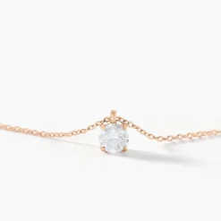 Collier Solitaire Argent Rose Lylwenn Oxyde De Zirconium-Histoire d'Or Online