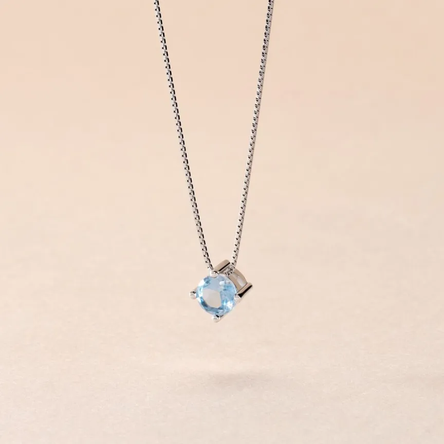 Collier Solitaire Argent Blanc Rio Santa Teresa Oxyde De Zirconium-Histoire d'Or Discount