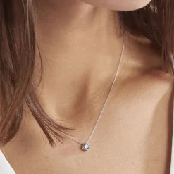 Collier Solitaire Argent Blanc Rio Santa Teresa Oxyde De Zirconium-Histoire d'Or Discount