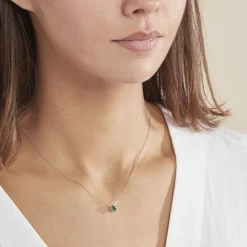 Collier Solitaire Argent Blanc Rio Santa Teresa Oxyde De Zirconium-Histoire d'Or Discount