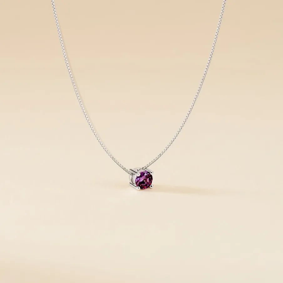 Histoire d'Or Collier Solitaire Argent Blanc Rio Santa Teresa Oxyde De Zirconium