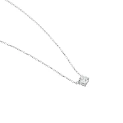Histoire d'Or Collier Solitaire Victoria Platine Blanc Diamant