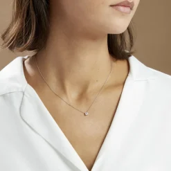 Histoire d'Or Collier Solitaire Victoria Platine Blanc Diamant