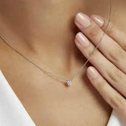 Histoire d'Or Collier Solitaire Victoria Platine Blanc Diamant