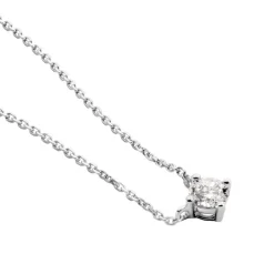 Histoire d'Or Collier Solitaire Victoria Platine Blanc Diamant