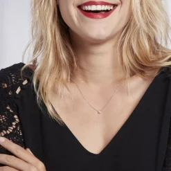 Histoire d'Or Collier Solitaire Victoria Platine Blanc Diamant