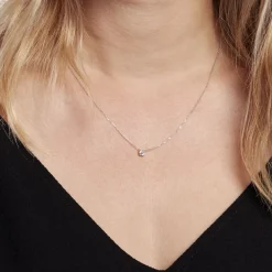 Histoire d'Or Collier Solitaire Victoria Platine Blanc Diamant