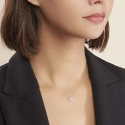 Histoire d'Or Collier Star Or Blanc Oxyde De Zirconium