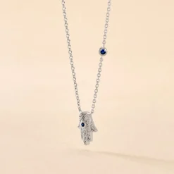 Histoire d'Or Collier Symbolique Argent Blanc Oxyde De Zirconium