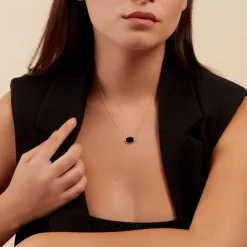 Collier Tahina Or Jaune Onyx Diamant-Histoire d'Or New