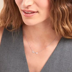 Histoire d'Or Collier Thecla Argent Blanc Oxyde De Zirconium