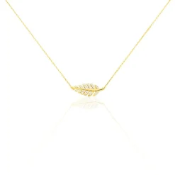 Histoire d'Or Collier Tourkia Or Jaune Oxyde De Zirconium