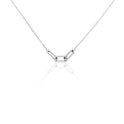 Histoire d'Or Collier Trait D'union Argent Blanc Oxyde De Zirconium