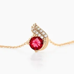 Histoire d'Or Collier Tyana Plaqué Or Jaune Pierre De Synthese Et Oxyde De Zirconium