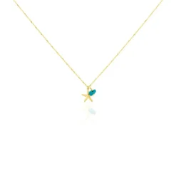 Histoire d'Or Collier Under The Sea Or Jaune Turquoise
