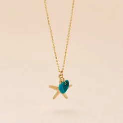 Histoire d'Or Collier Under The Sea Or Jaune Turquoise