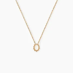 Collier Vintage Love Plaqué Or Jaune Pierre De Lune-Histoire d'Or