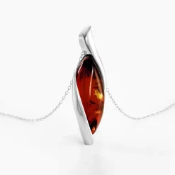 Histoire d'Or Collier Vyara Argent Blanc Ambre