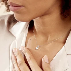 Collier Yrene Or Blanc Topaze-Histoire d'Or New