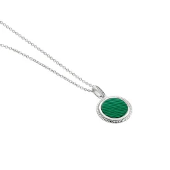 Collier Zea Argent Blanc Malachite-Histoire d'Or Online