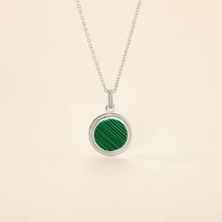 Collier Zea Argent Blanc Malachite-Histoire d'Or Online