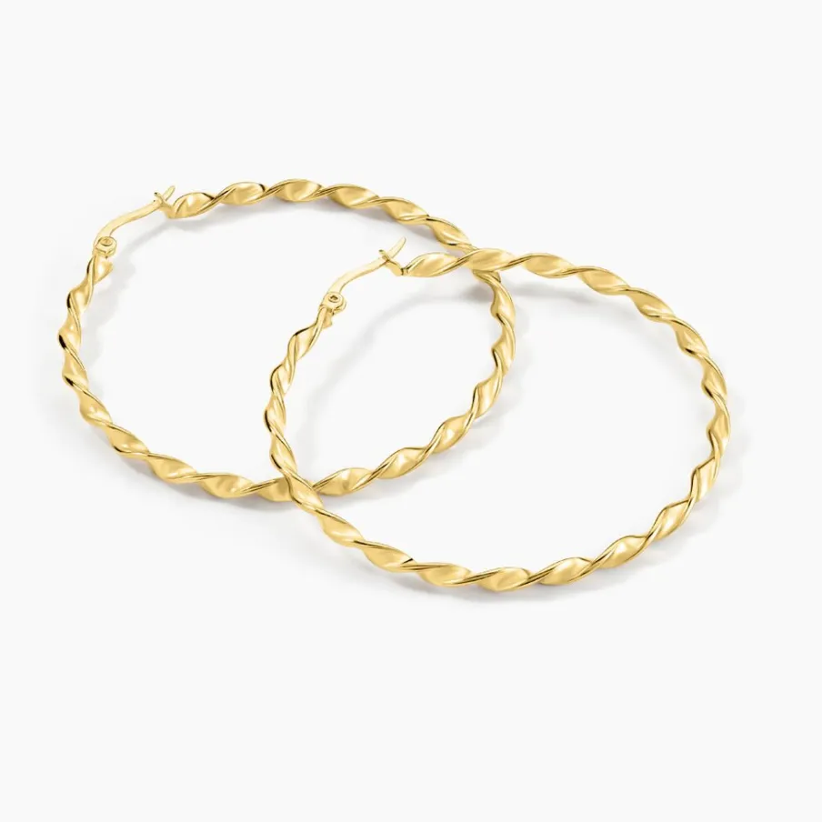 Histoire d'Or Creoles Acier Dore Antonello