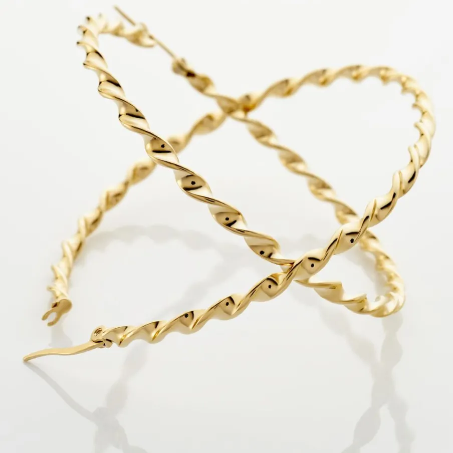 Histoire d'Or Creoles Acier Dore Antonello