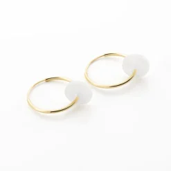 Histoire d'Or Creoles Or Jaune Vicenze Nacre