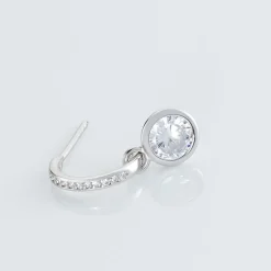 Histoire d'Or Créole Unitaire Ancelin Rondes Argent Blanc Oxyde De Zirconium