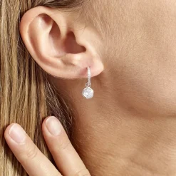 Histoire d'Or Créole Unitaire Ancelin Rondes Argent Blanc Oxyde De Zirconium