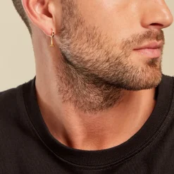 Histoire d'Or Créole Unitaire Harvey Plaqué Or Jaune