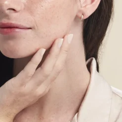 Histoire d'Or Créole Unitaire Kalinda Plaqué Or Jaune Oxyde De Zirconium