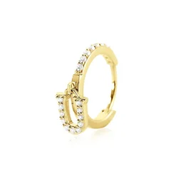 Histoire d'Or Créole Unitaire Léria Or Jaune Oxydes De Zirconium