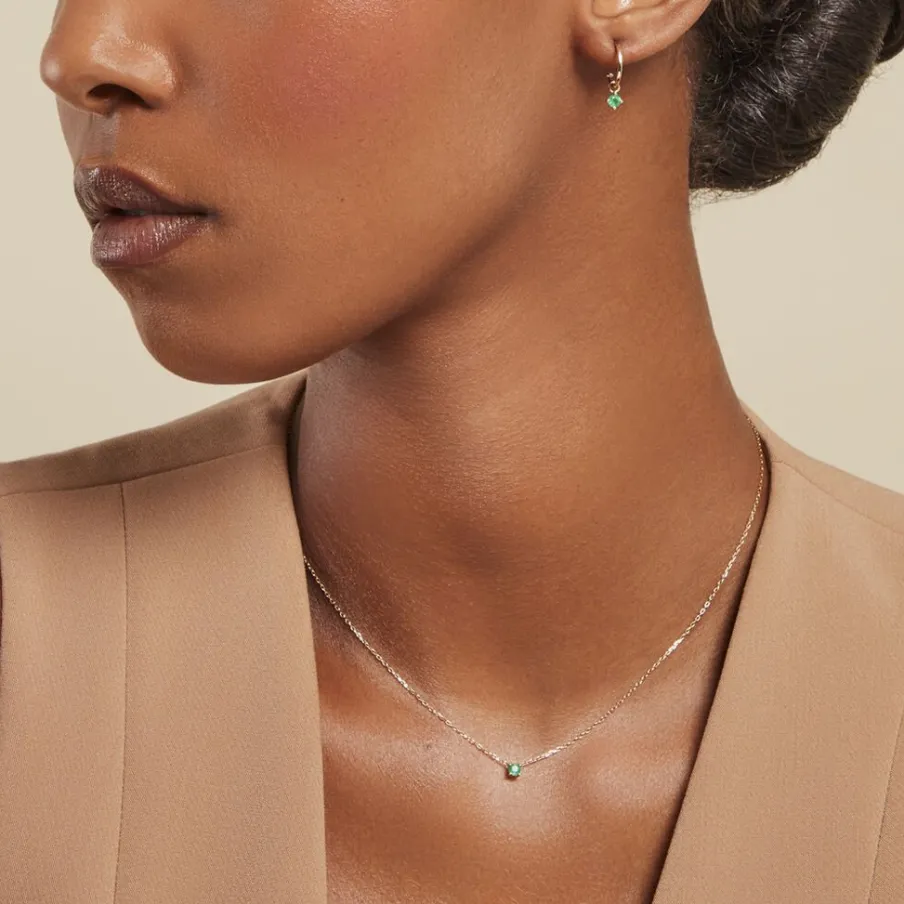 Histoire d'Or Créole Unitaire Onora Or Jaune Emeraude